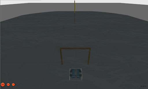 Our pool and obstacles for prequalification simulated using Gazebo.