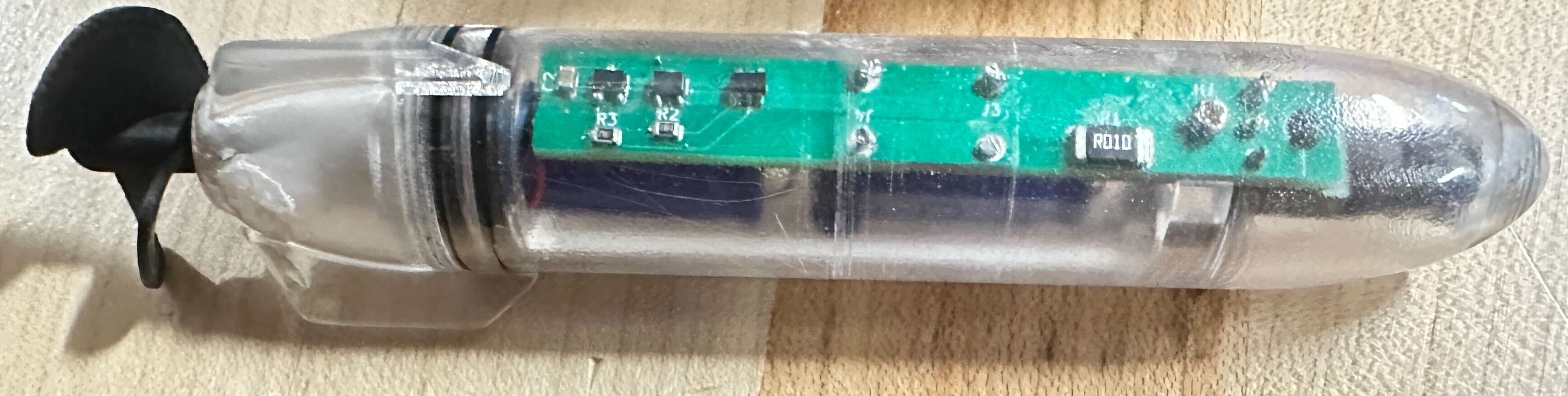 Photo of the powered torpedo
