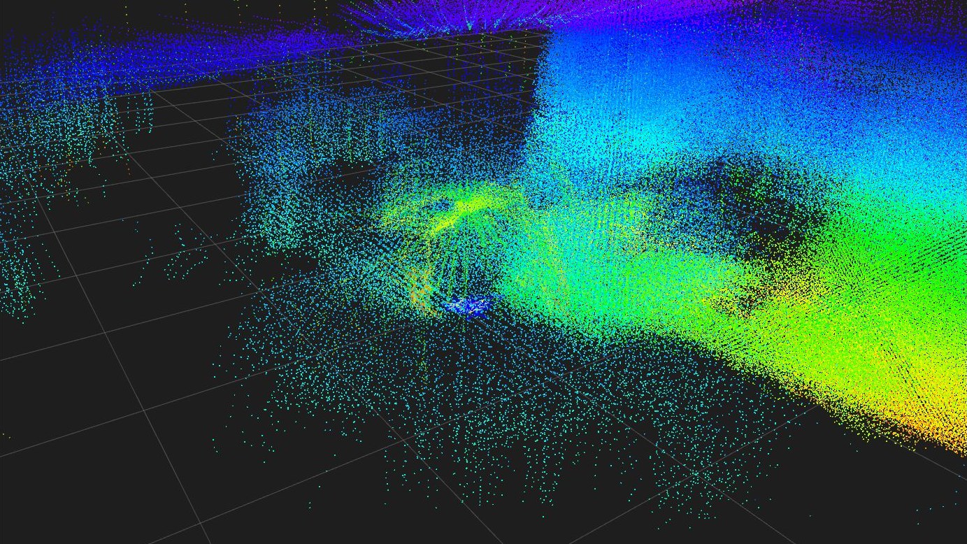 3D LiDAR point-cloud map built by Testudog